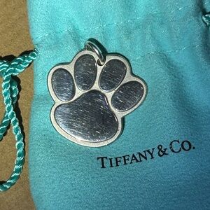Authentic 1999 Tiffany paw print charm 925 sterling silver